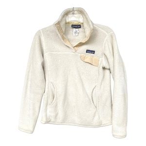 Patagonia off white fleece pullover jacket XS extra small